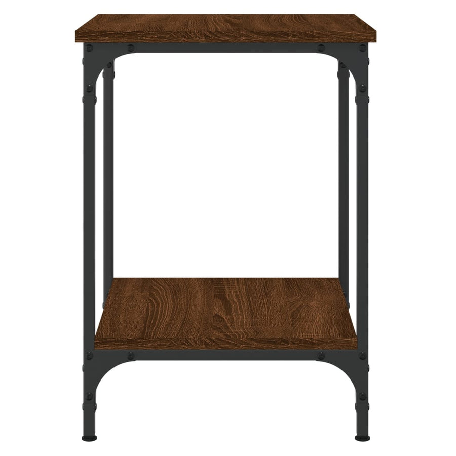 Salontafel Bewerkt Hout Bruin Eikenkleur 40 x 40 x 55 cm Bruineiken