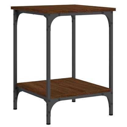 Salontafel Bewerkt Hout Bruin Eikenkleur 40 x 40 x 55 cm Bruineiken