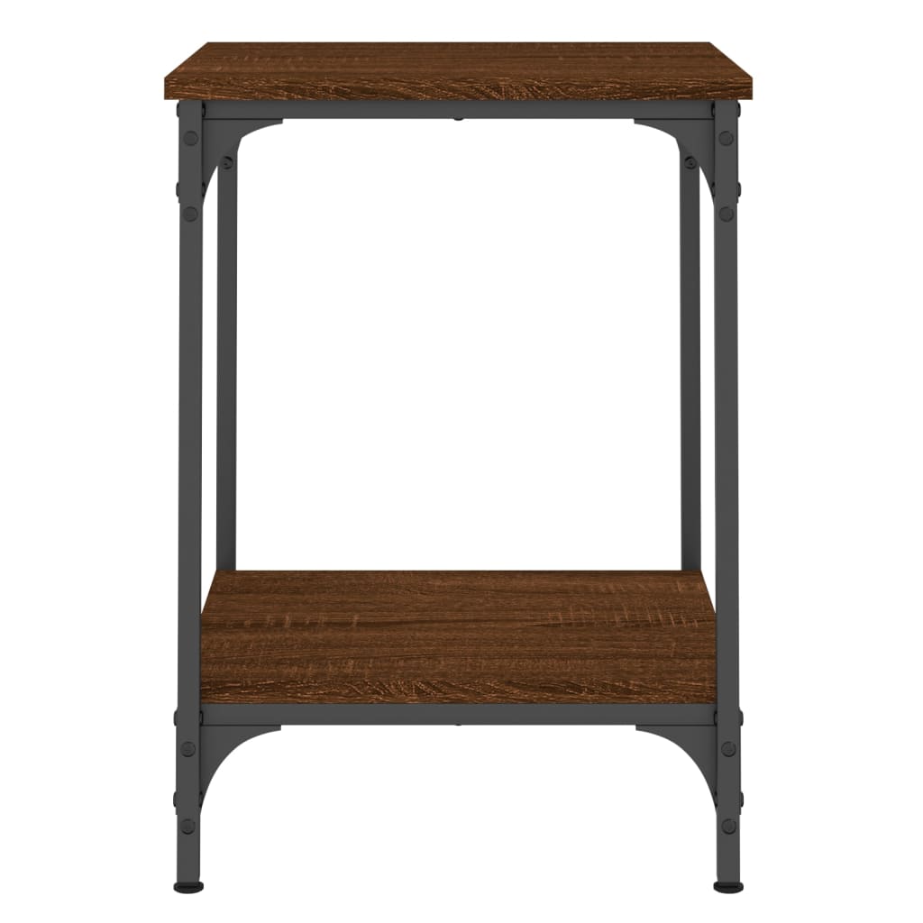 Salontafel Bewerkt Hout Bruin Eikenkleur 40 x 40 x 55 cm Bruineiken