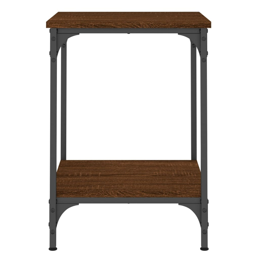 Salontafel Bewerkt Hout Bruin Eikenkleur 40 x 40 x 55 cm Bruineiken