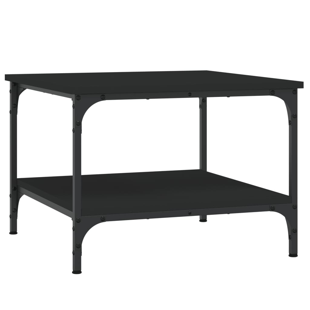 Salontafel Bewerkt Hout 55 x 55 x 40 cm Zwart