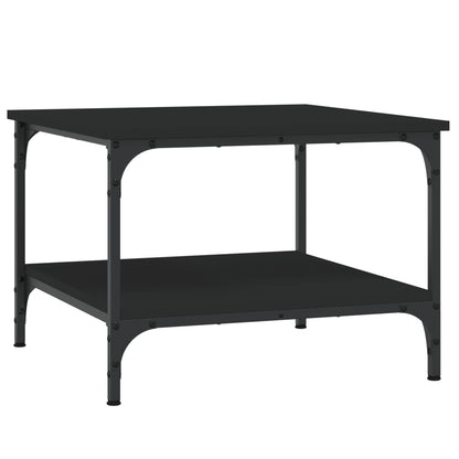 Salontafel Bewerkt Hout 55 x 55 x 40 cm Zwart