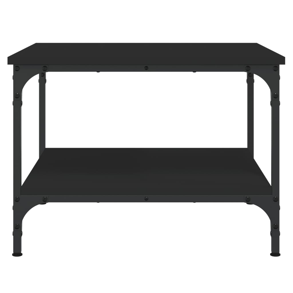 Salontafel Bewerkt Hout 55 x 55 x 40 cm Zwart