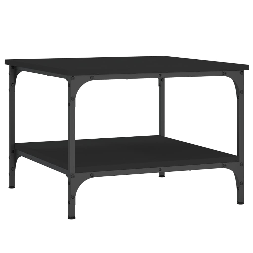 Salontafel Bewerkt Hout 55 x 55 x 40 cm Zwart