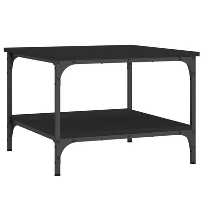 Salontafel Bewerkt Hout 55 x 55 x 40 cm Zwart