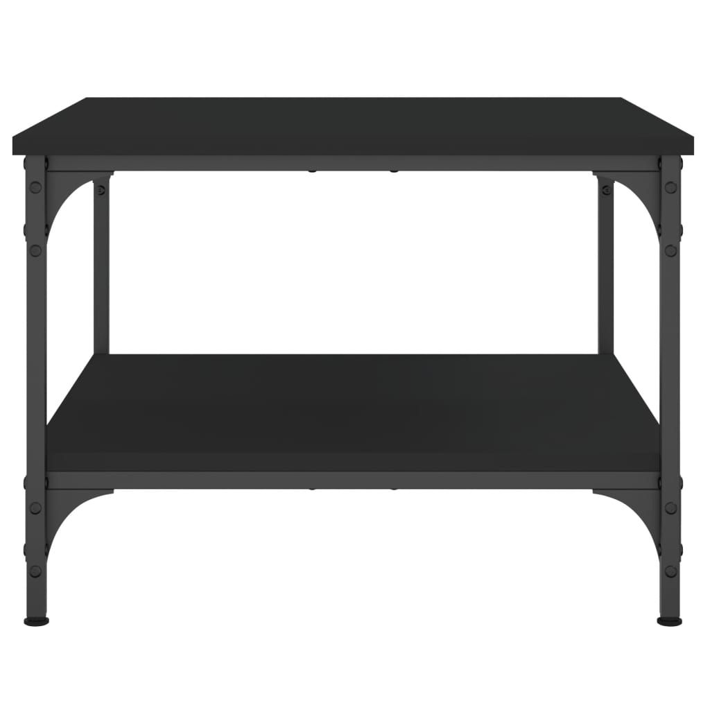 Salontafel Bewerkt Hout 55 x 55 x 40 cm Zwart