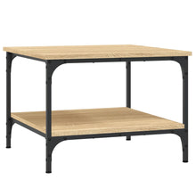 Salontafel Bewerkt Hout Kleurig 55 x 55 x 40 cm Sonoma eiken