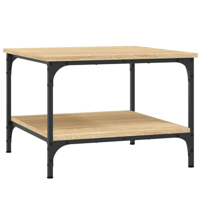 Salontafel Bewerkt Hout Kleurig 55 x 55 x 40 cm Sonoma eiken
