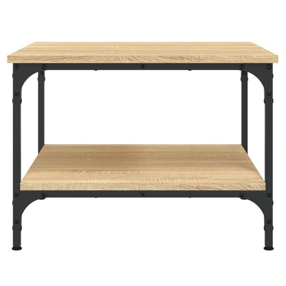 Salontafel Bewerkt Hout Kleurig 55 x 55 x 40 cm Sonoma eiken