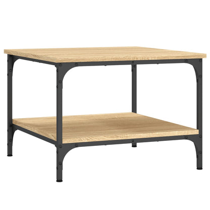 Salontafel Bewerkt Hout Kleurig 55 x 55 x 40 cm Sonoma eiken