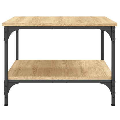 Salontafel Bewerkt Hout Kleurig 55 x 55 x 40 cm Sonoma eiken