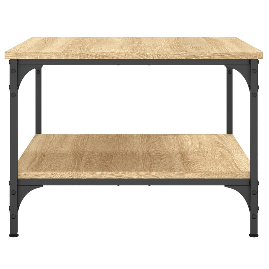 Salontafel Bewerkt Hout Kleurig 55 x 55 x 40 cm Sonoma eiken
