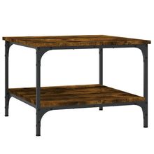 Salontafel Bewerkt Hout Kleurig 55 x 55 x 40 cm Gerookt eiken