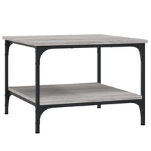 Salontafel Bewerkt Hout Eikenkleurig 55 x 55 x 40 cm Grijs sonoma
