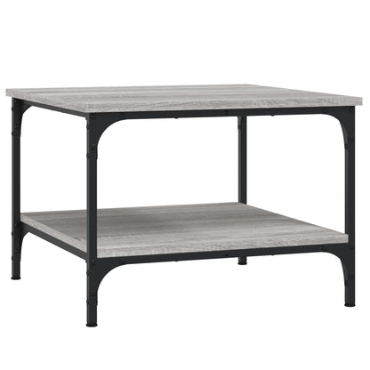 Salontafel Bewerkt Hout Eikenkleurig 55 x 55 x 40 cm Grijs sonoma