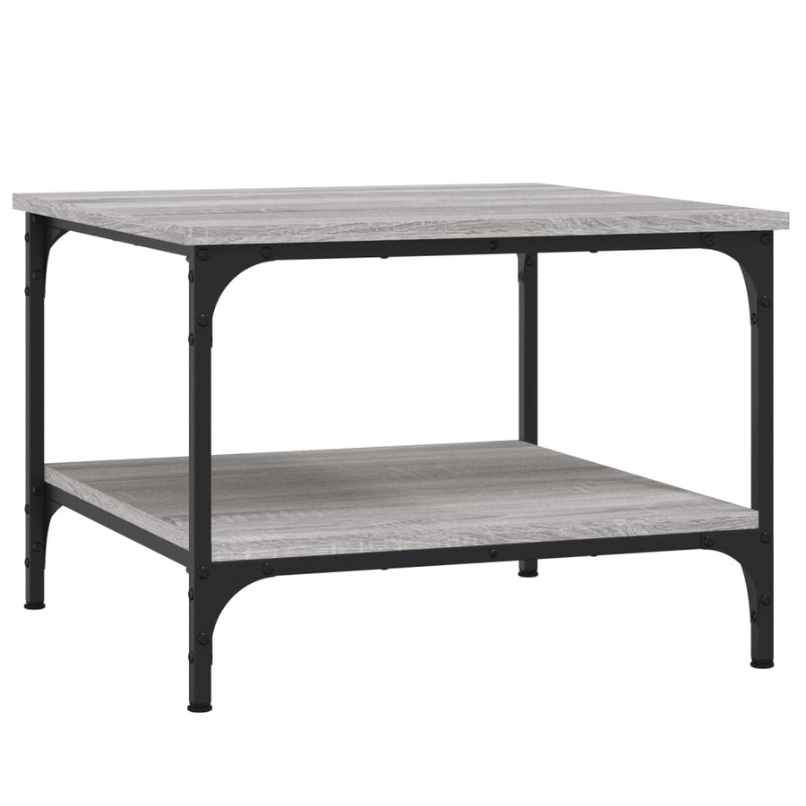 Salontafel Bewerkt Hout Eikenkleurig 55 x 55 x 40 cm Grijs sonoma