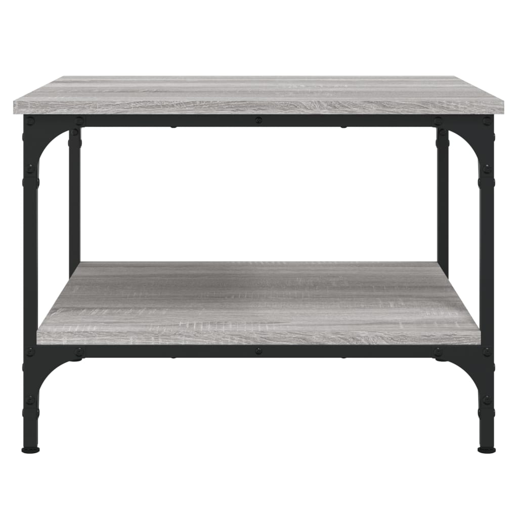 Salontafel Bewerkt Hout Eikenkleurig 55 x 55 x 40 cm Grijs sonoma