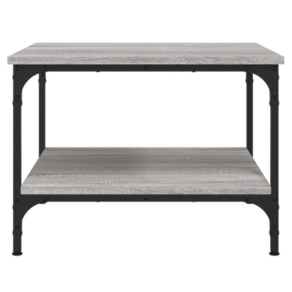 Salontafel Bewerkt Hout Eikenkleurig 55 x 55 x 40 cm Grijs sonoma