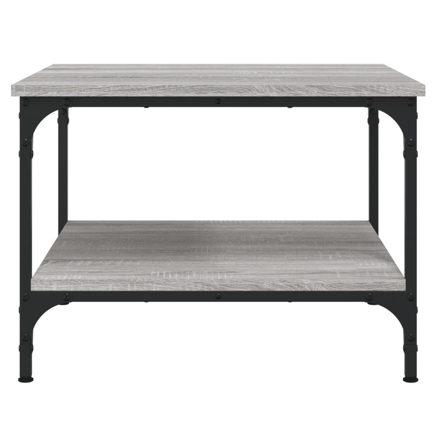Salontafel Bewerkt Hout Eikenkleurig 55 x 55 x 40 cm Grijs sonoma