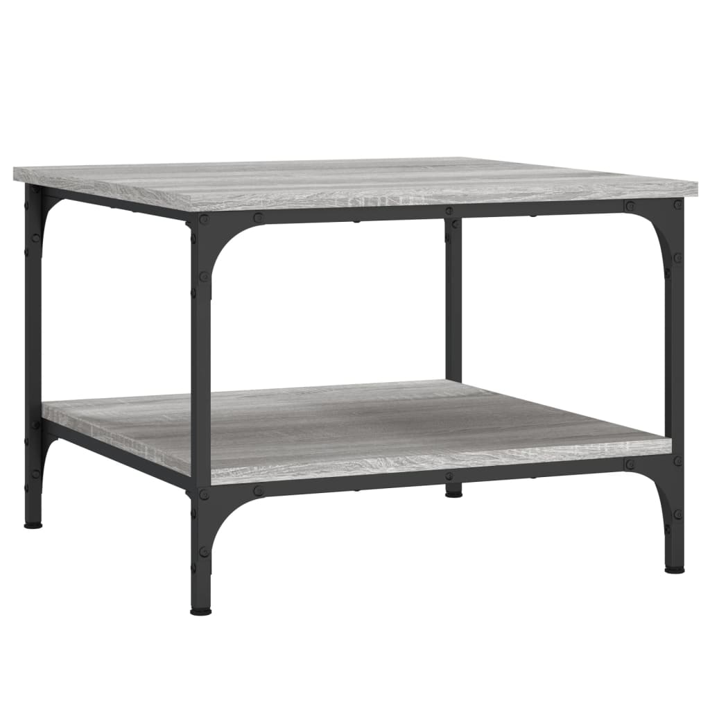 Salontafel Bewerkt Hout Eikenkleurig 55 x 55 x 40 cm Grijs sonoma