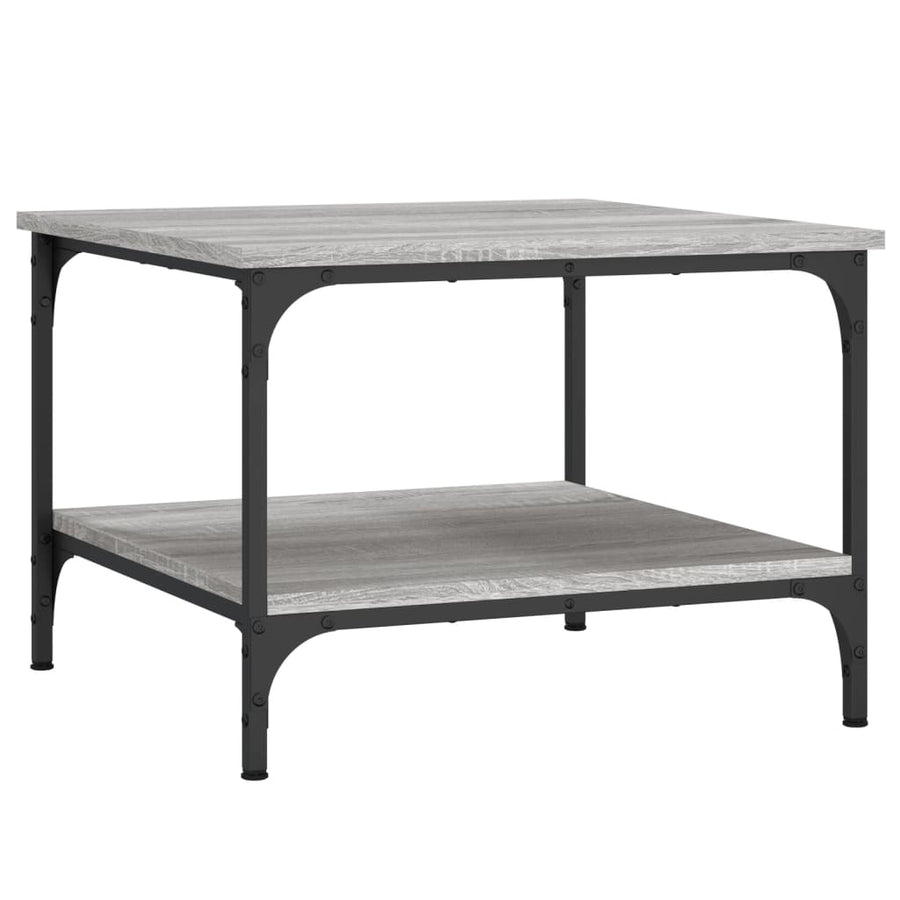 Salontafel Bewerkt Hout Eikenkleurig 55 x 55 x 40 cm Grijs sonoma