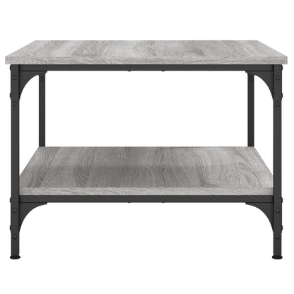 Salontafel Bewerkt Hout Eikenkleurig 55 x 55 x 40 cm Grijs sonoma
