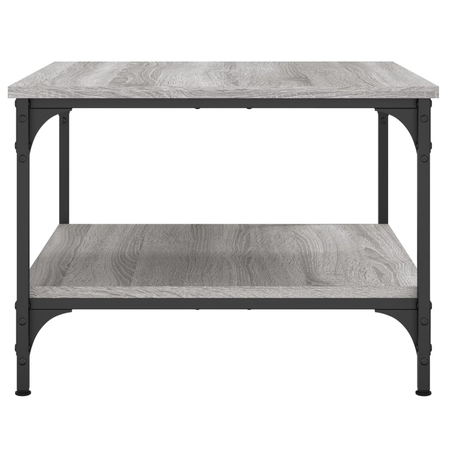 Salontafel Bewerkt Hout Eikenkleurig 55 x 55 x 40 cm Grijs sonoma