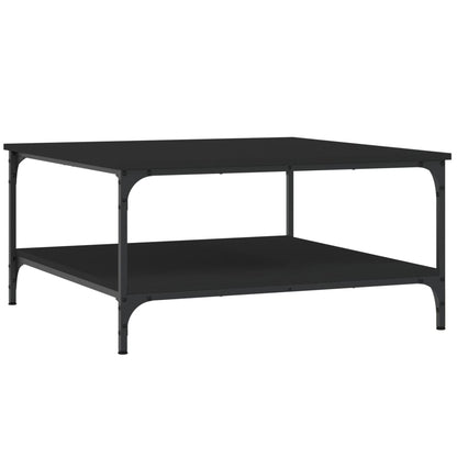 Salontafel Bewerkt Hout 80 x 80 x 40 cm Zwart