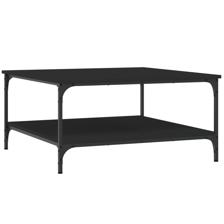 Salontafel Bewerkt Hout 80 x 80 x 40 cm Zwart