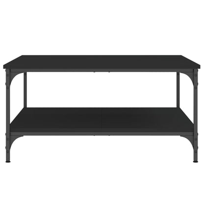 Salontafel Bewerkt Hout 80 x 80 x 40 cm Zwart