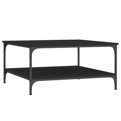Salontafel Bewerkt Hout 80 x 80 x 40 cm Zwart
