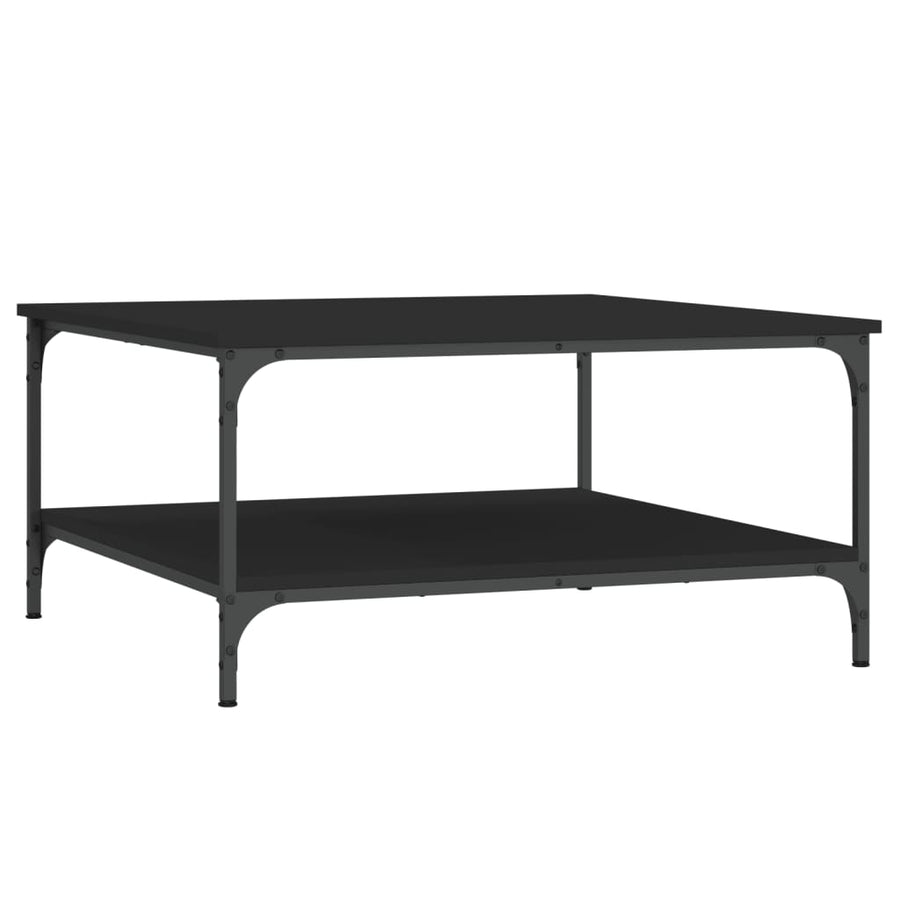 Salontafel Bewerkt Hout 80 x 80 x 40 cm Zwart
