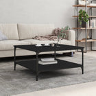 Coffee table 80x80x40 cm treated wood black