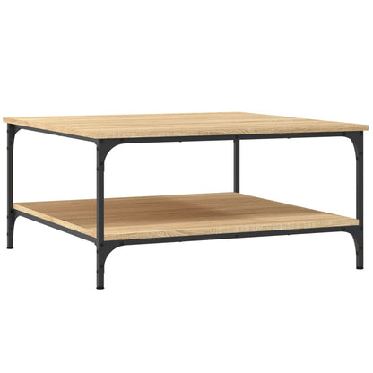 Salontafel Bewerkt Hout Kleurig 80 x 80 x 40 cm Sonoma eiken