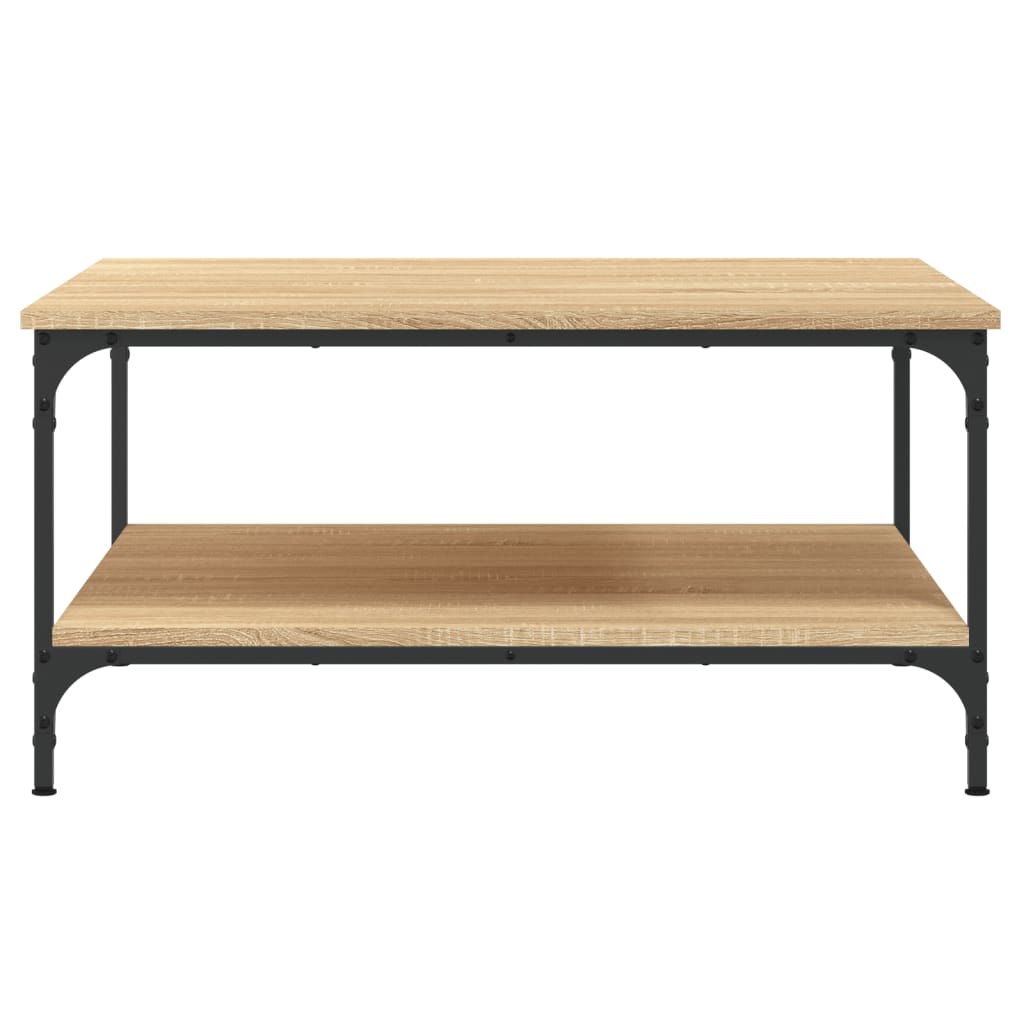 Salontafel Bewerkt Hout Kleurig 80 x 80 x 40 cm Sonoma eiken