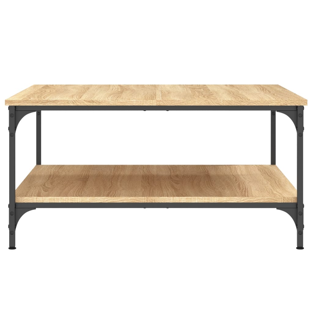 Salontafel Bewerkt Hout Kleurig 80 x 80 x 40 cm Sonoma eiken
