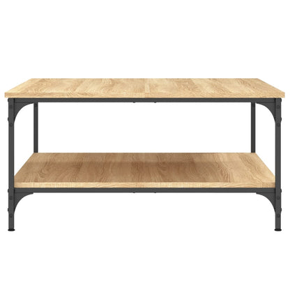Salontafel Bewerkt Hout Kleurig 80 x 80 x 40 cm Sonoma eiken