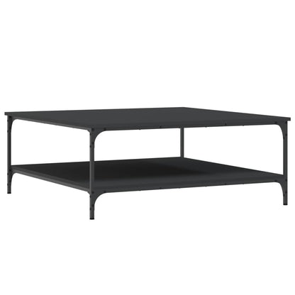 Salontafel Bewerkt Hout 100 x 100 x 40 cm Zwart