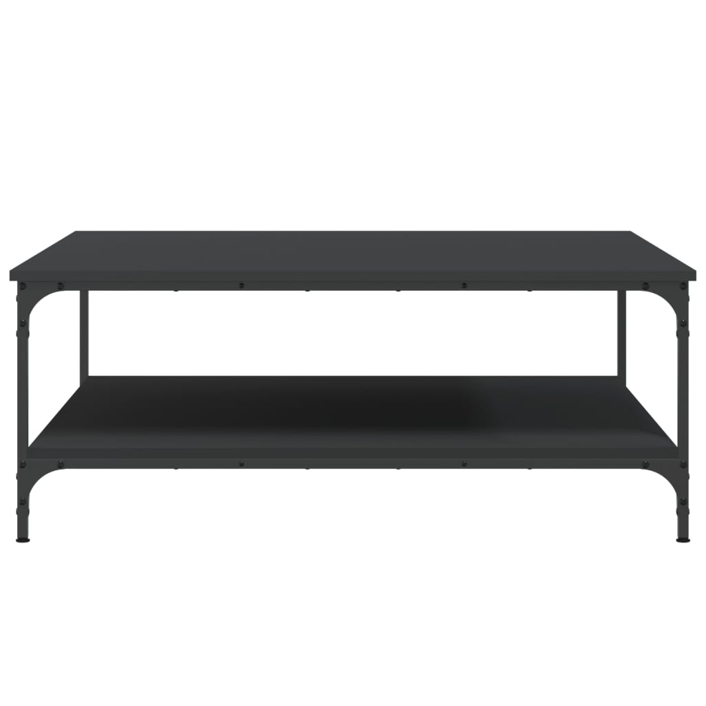 Salontafel Bewerkt Hout 100 x 100 x 40 cm Zwart