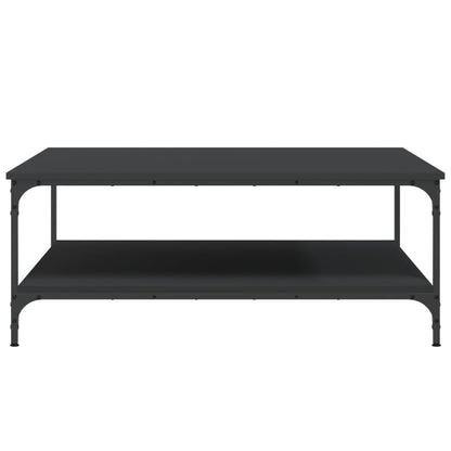 Salontafel Bewerkt Hout 100 x 100 x 40 cm Zwart