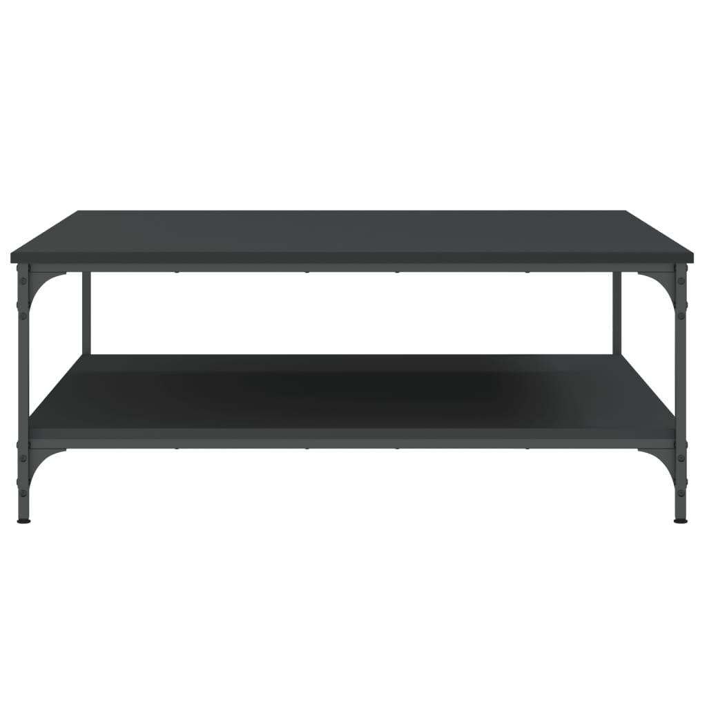 Salontafel Bewerkt Hout 100 x 100 x 40 cm Zwart