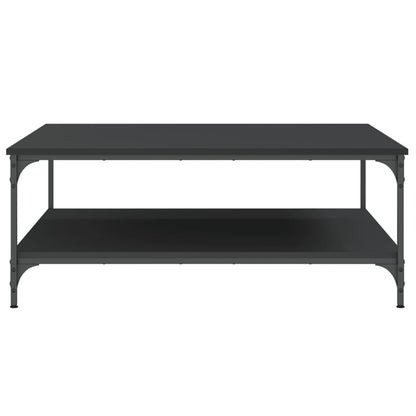 Salontafel Bewerkt Hout 100 x 100 x 40 cm Zwart