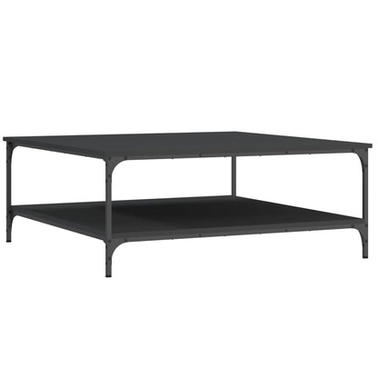 Salontafel Bewerkt Hout 100 x 100 x 40 cm Zwart