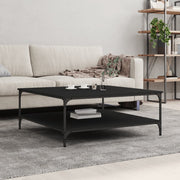 Coffee table 100x100x40 cm treated wood black