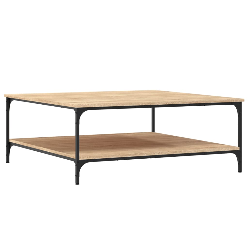 Salontafel Bewerkt Hout Kleurig 100 x 100 x 40 cm Sonoma eiken