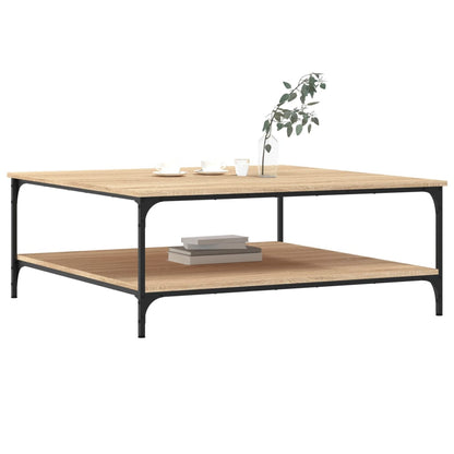 Salontafel Bewerkt Hout Kleurig 100 x 100 x 40 cm Sonoma eiken