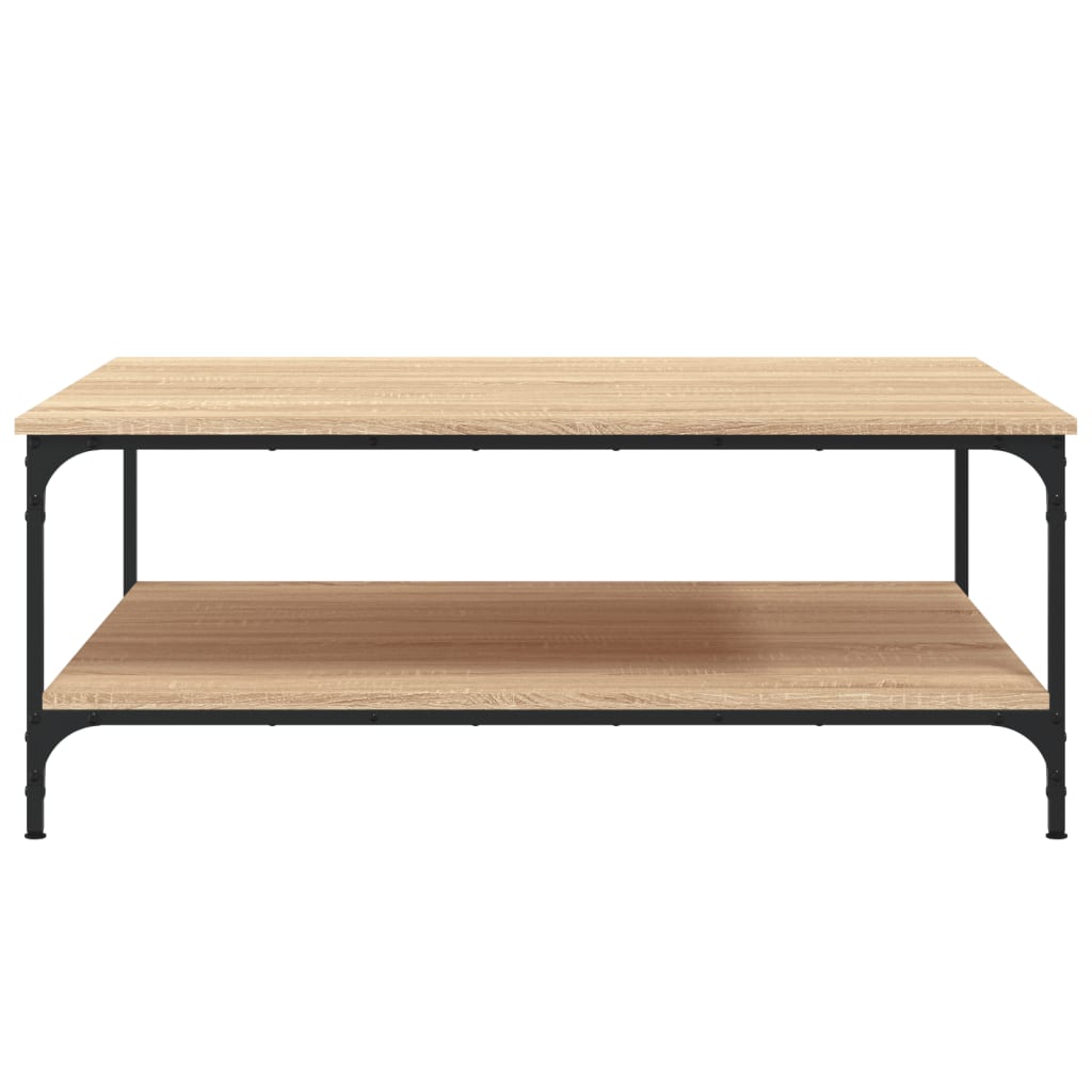 Salontafel Bewerkt Hout Kleurig 100 x 100 x 40 cm Sonoma eiken