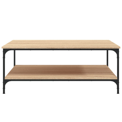 Salontafel Bewerkt Hout Kleurig 100 x 100 x 40 cm Sonoma eiken