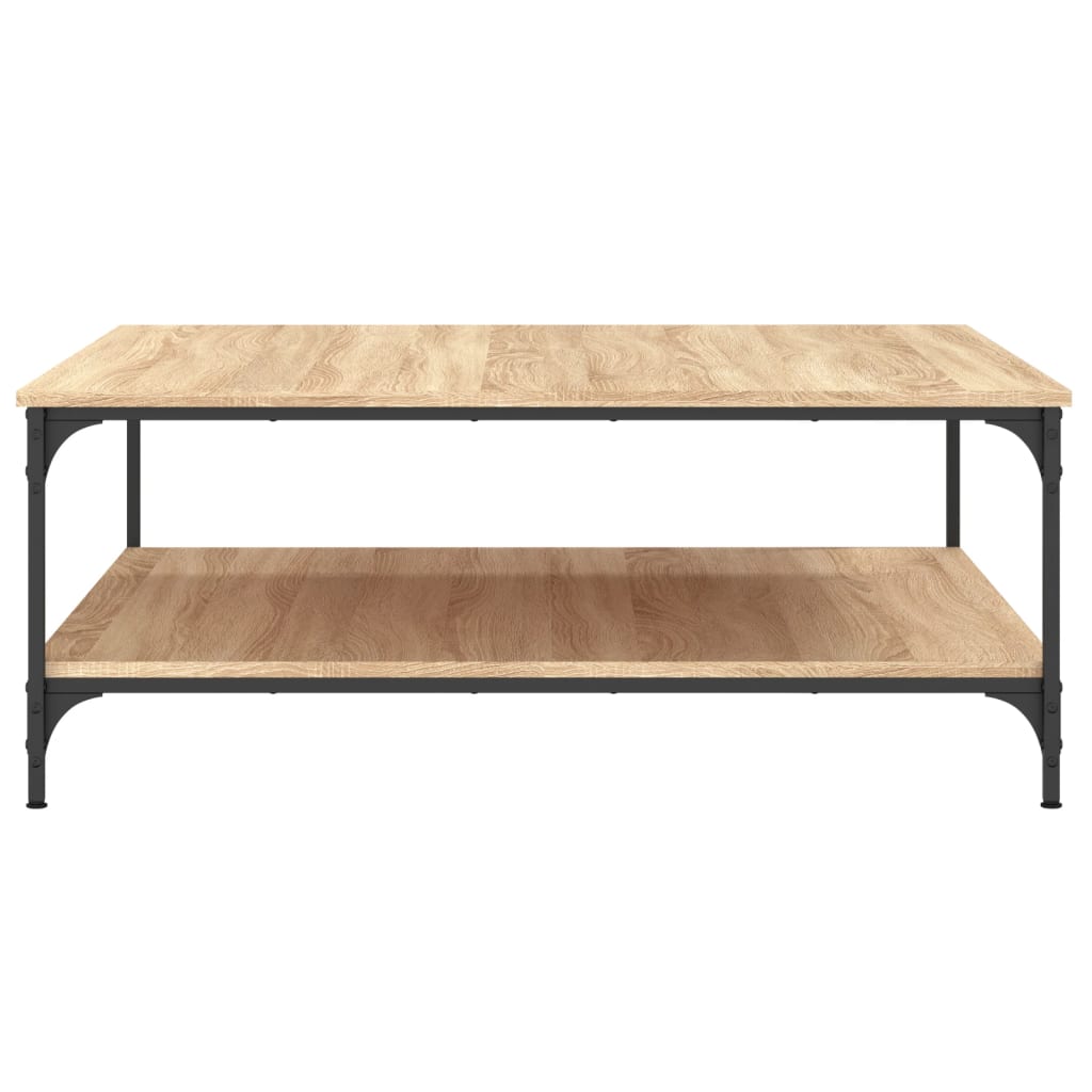 Salontafel Bewerkt Hout Kleurig 100 x 100 x 40 cm Sonoma eiken