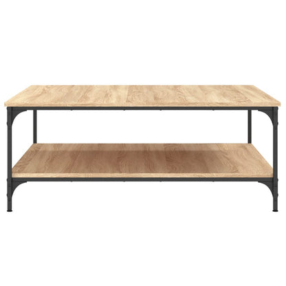 Salontafel Bewerkt Hout Kleurig 100 x 100 x 40 cm Sonoma eiken